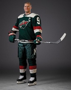 Mikko Koivu in Wild's Stadium Series uniform.