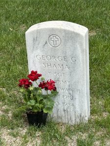 Fort Snelling headstone for George Shama, uncle to David Shama